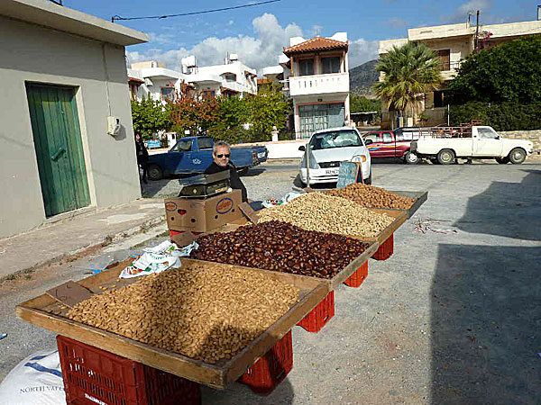 Marknaden i Makrigialos på Kreta.