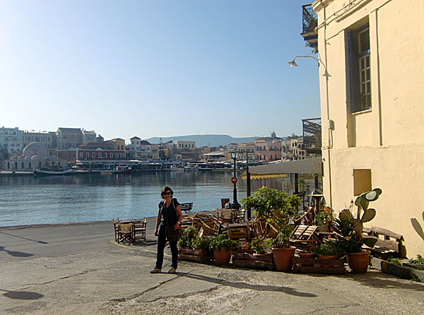 Den venetianske havna i Chania. Kreta.