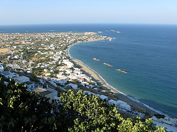 Vy över Magazia och Molos uppifrån Chora på Skyros.