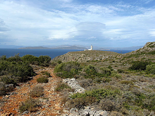 Kythera. På väg från fyren, med Elafonissos och Peloponessos i bakgrunden.