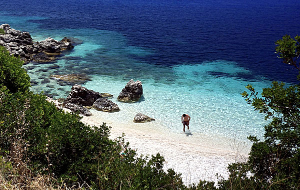 Strande i Vasiliki på Lefkas.