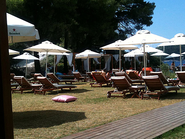 Taverna vid Kastani beach på Skopelos.