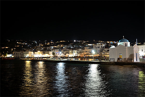 Mykonos by night.