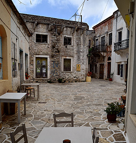 Torget i Chalki. Naxos.